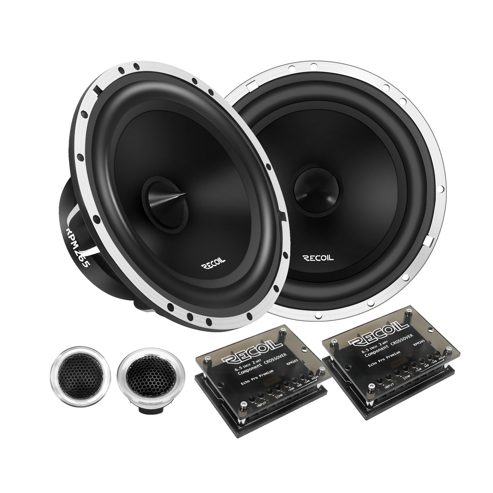 RPM265 - 6.5 Inch 2 Way Component Speaker,echo Pro Premium