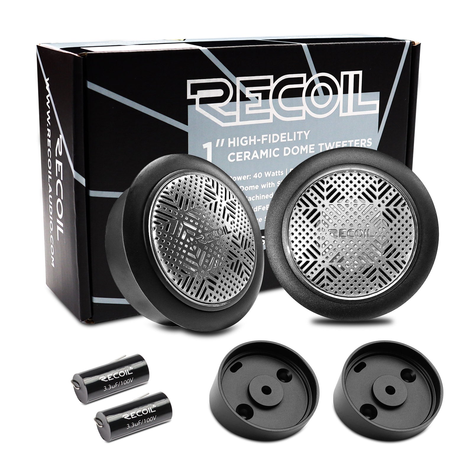 RECOIL　リコイル　セラミックドームツイーター RDT1 - Echo Pro Series Ceramic Dome Tweeter – Recoil Audio USA