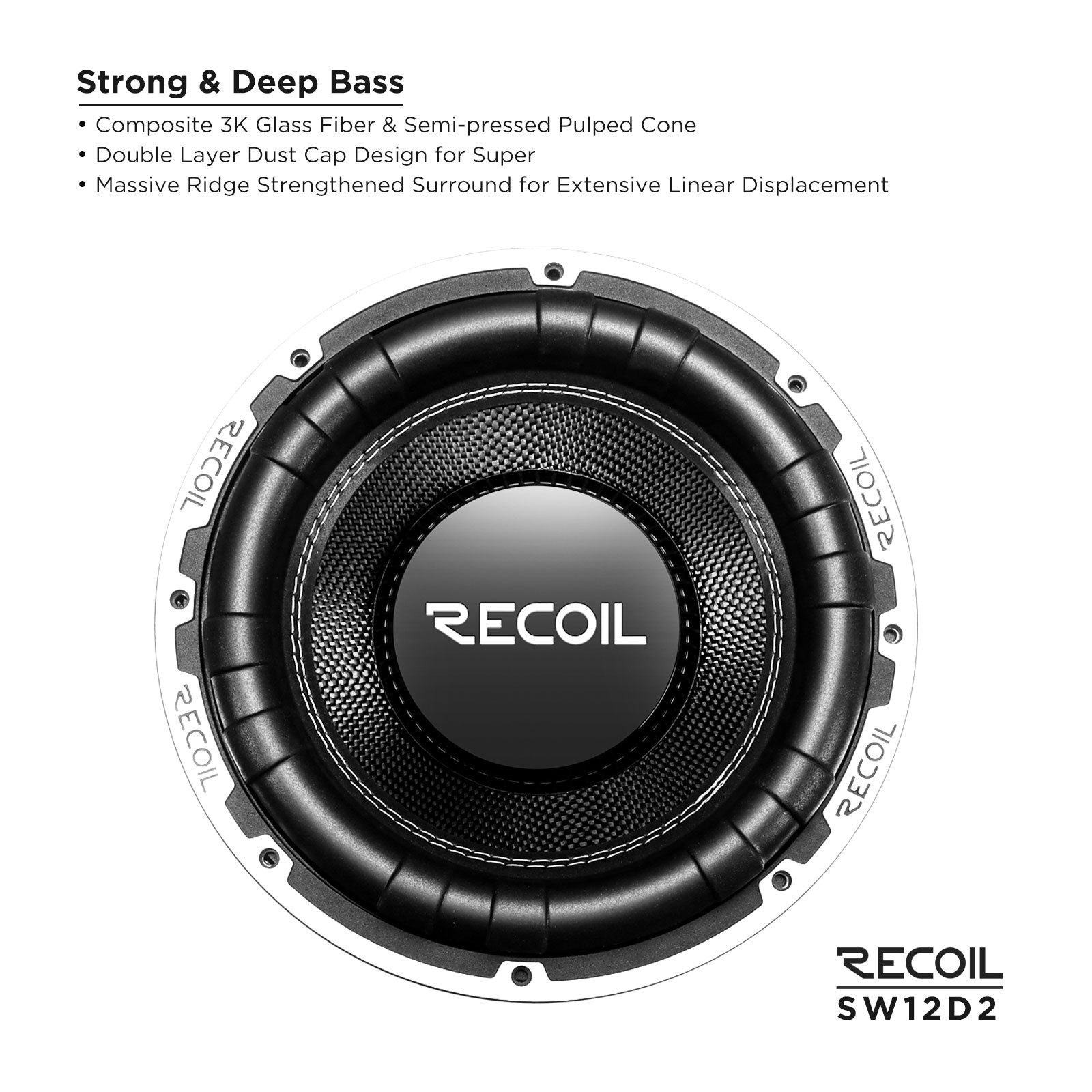 SW12D2 - 12-inch Dual 2-ohm Subwoofer – Recoil Audio USA