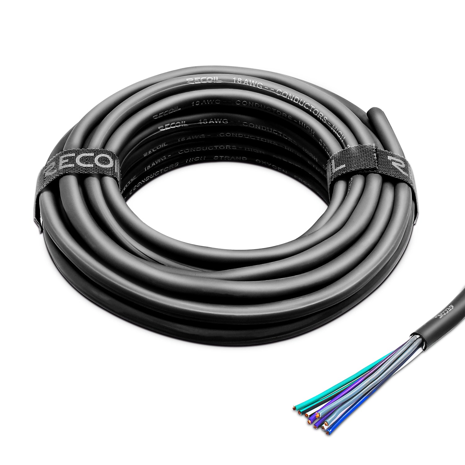 RS918-20 - 20-feet 9-conductor Speaker Cable, 18awg CCA, Ultra