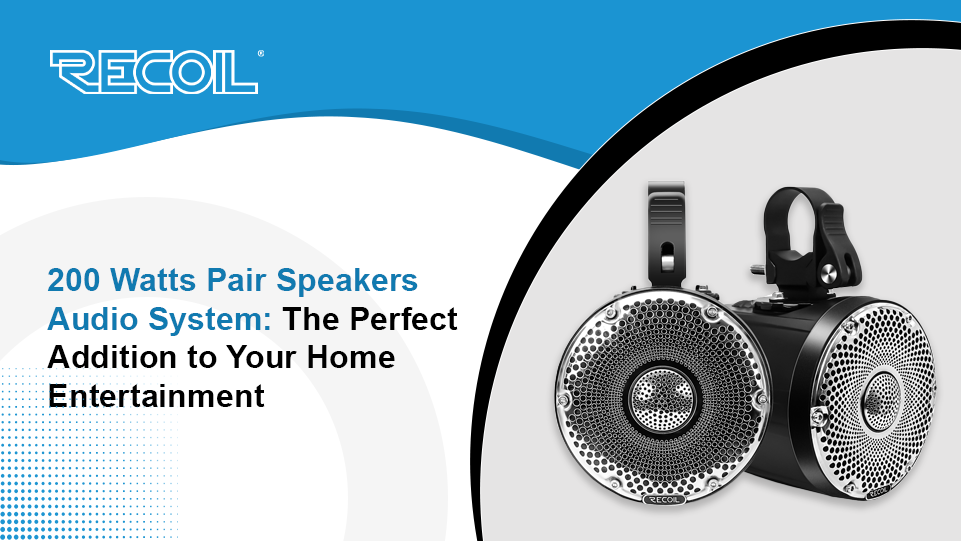 200 Watts Pair Speakers Audio System
