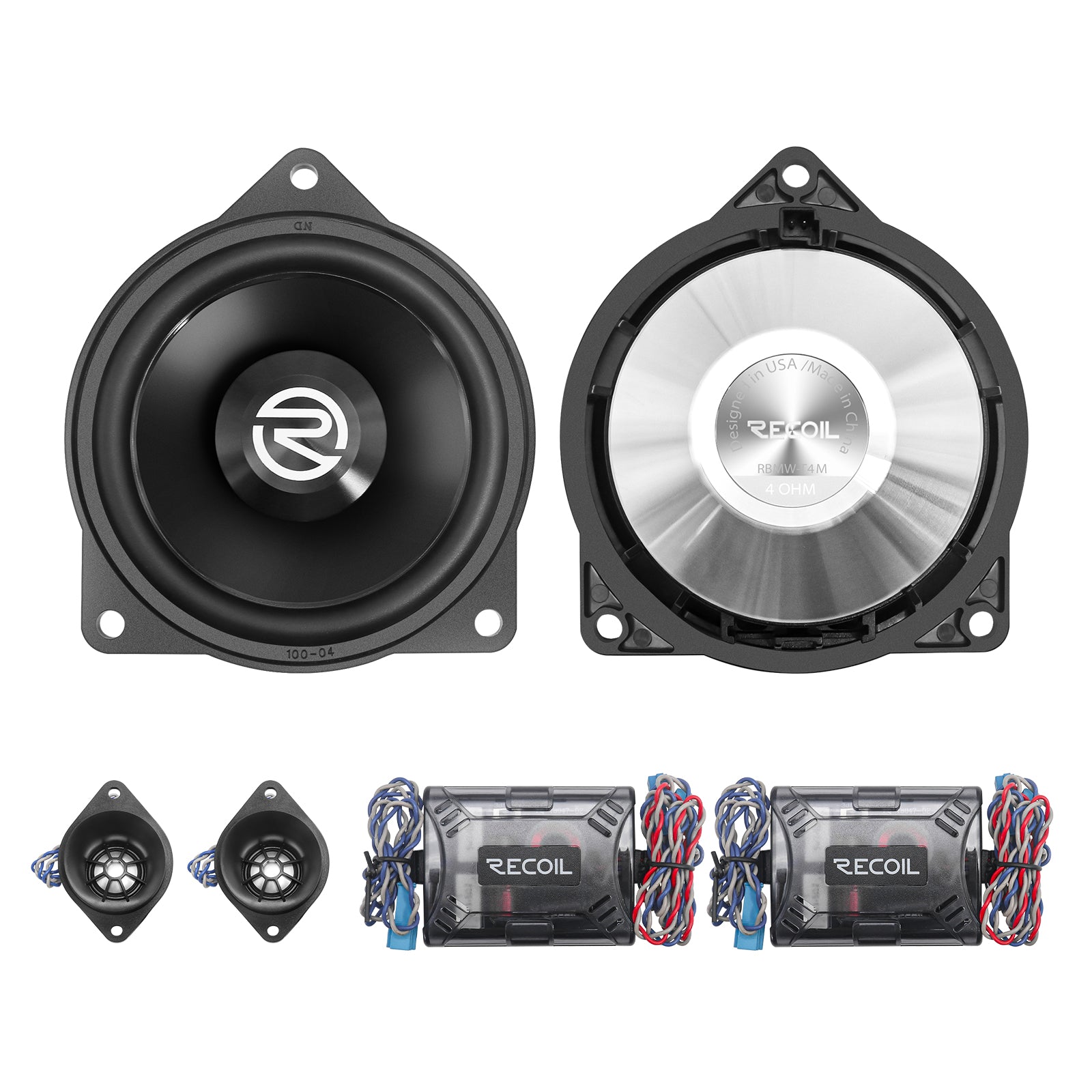 RBMW-T4M - Car Specific 4” (100mm) 2-way Component Speaker System for Bmw