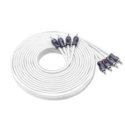 RMI417 - Echo Plus Series Tinned Oxygen Free Copper 4-channel 17ft RCA Audio Interconnects Cable for High-end Car Audio, Marine, Motorcycle & Utv/atv Audio, Triple-shielded with Noise Rejection for Tough Environment