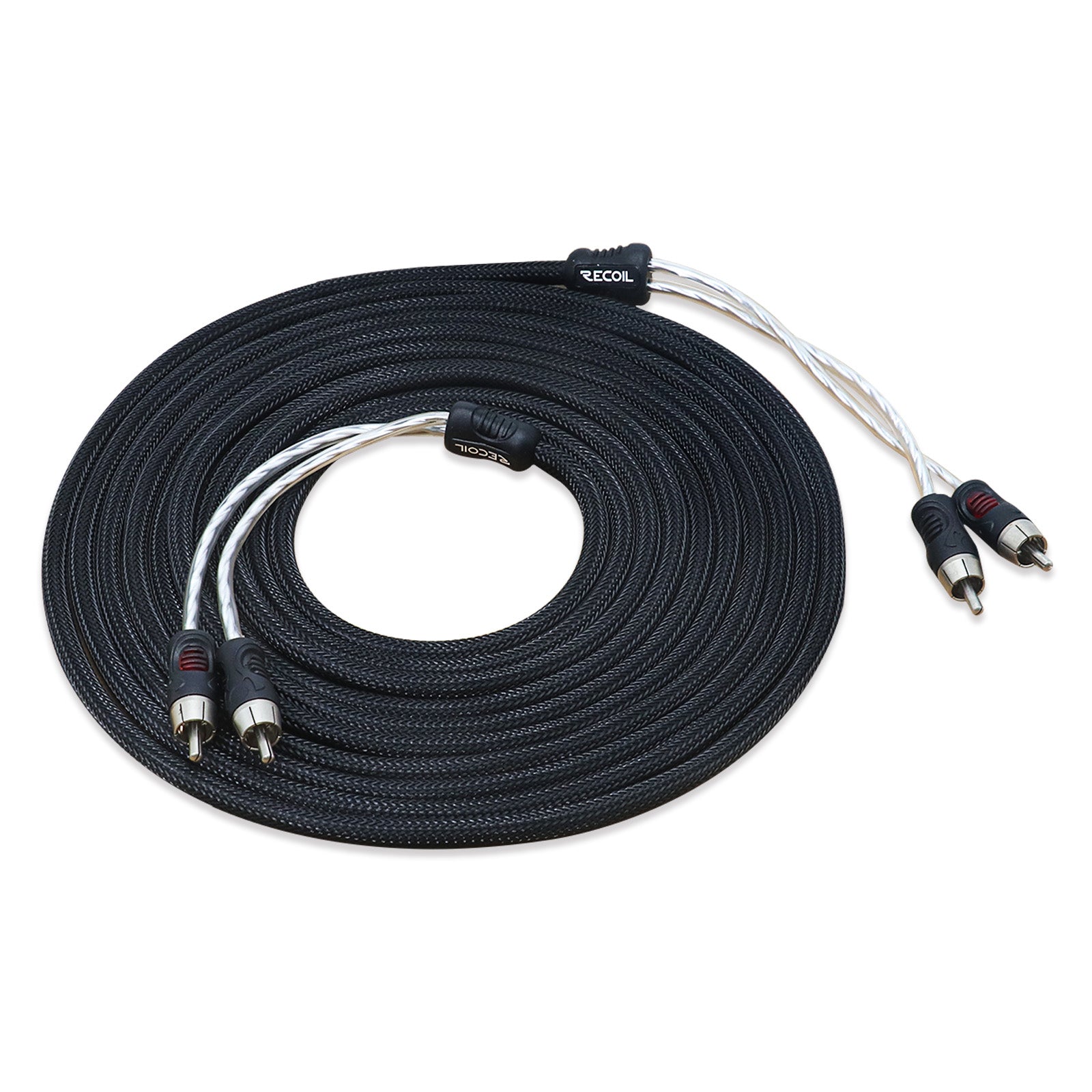 PCI217 - Premium 99.99% Oxygen Free Copper 17ft 2-channel RCA Audio Interconnects Cable, Double Shielded with Noise Reduction