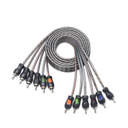 RCI66 - 100% Oxygen Free Copper 6ft 6-channel RCA Audio Cable, Twisted Pair with Noise Reduction
