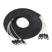 PCI417 - Premium 99.99% Oxygen Free Copper 17ft 4-channel RCA Audio Interconnects Cable (4x RCA Male to 4x RCA Male), Double Shielded with Noise Reduction
