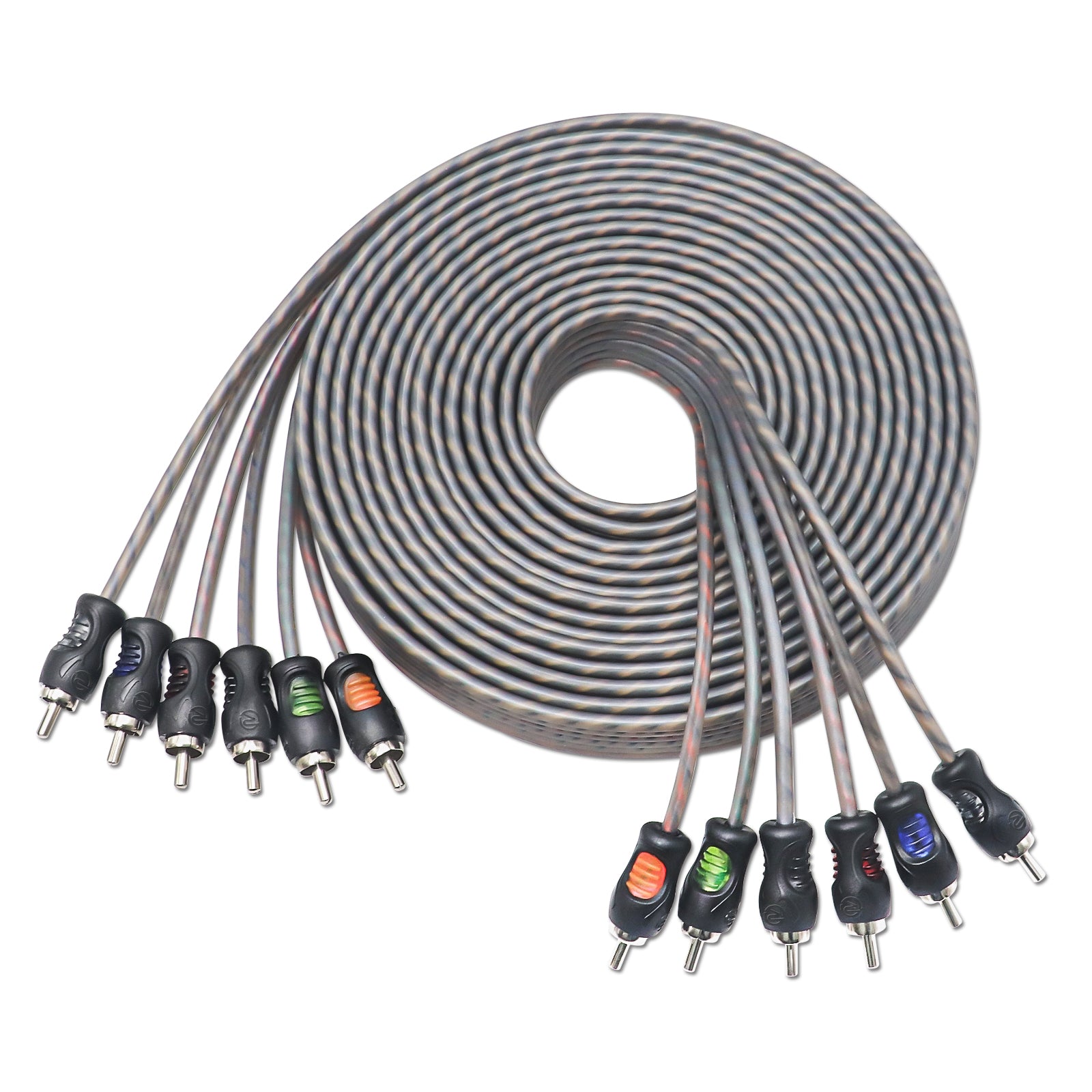 RCI620 - 100% Oxygen Free Copper 20ft 6-channel RCA Audio Cable, Twisted Pair with Noise Reduction