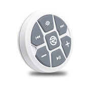 PRC-2W - Waterproof Bluetooth Media Button, Wearable & Steering Wheel Remote Control for Car, Bike, Boat and Powersports Vehicles (Color White)