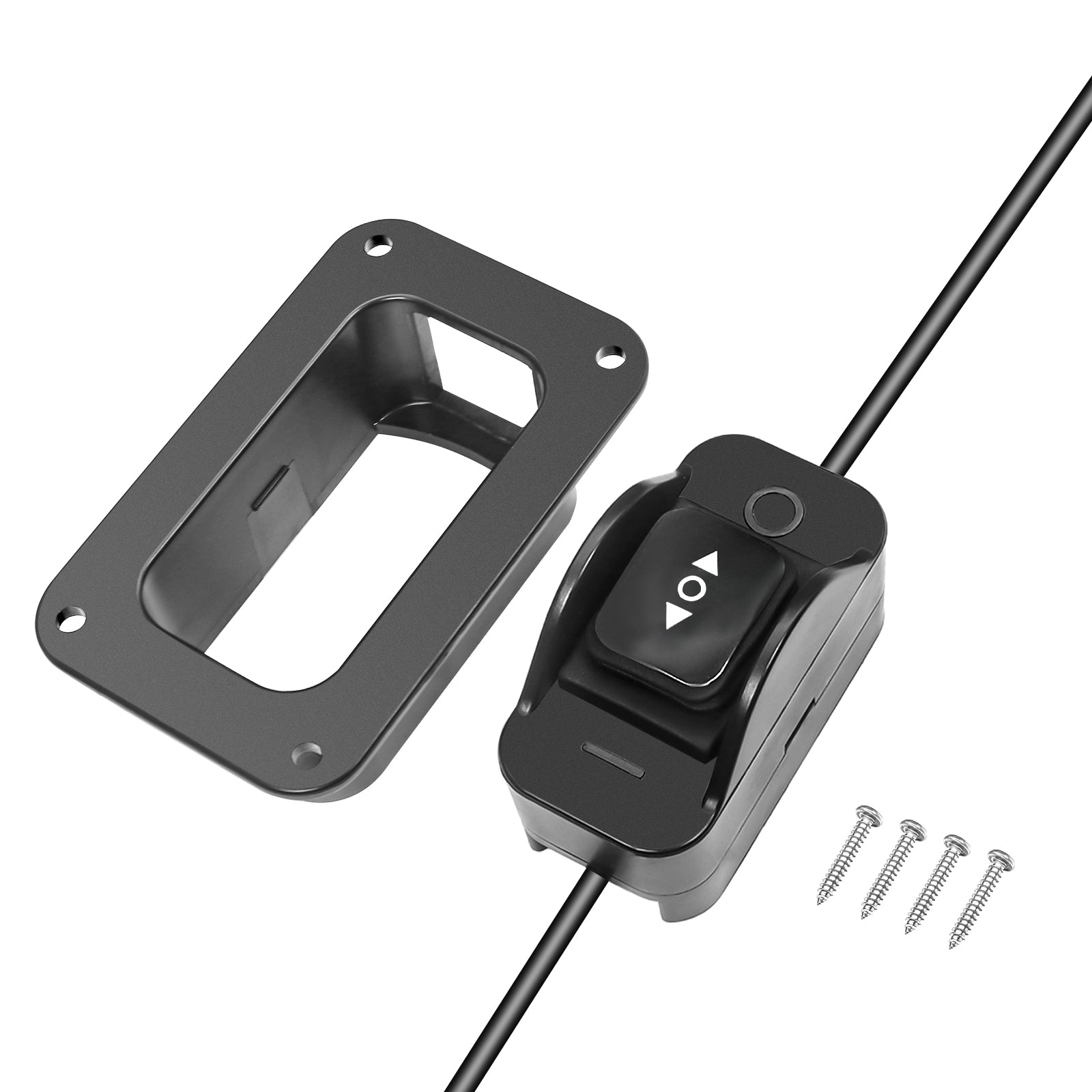 LAS3 - DPDT 25a 12v DC Motor Polarity Reversing Momentary Rocker Switch with Universal Bracket for Flush and Surface Mounting