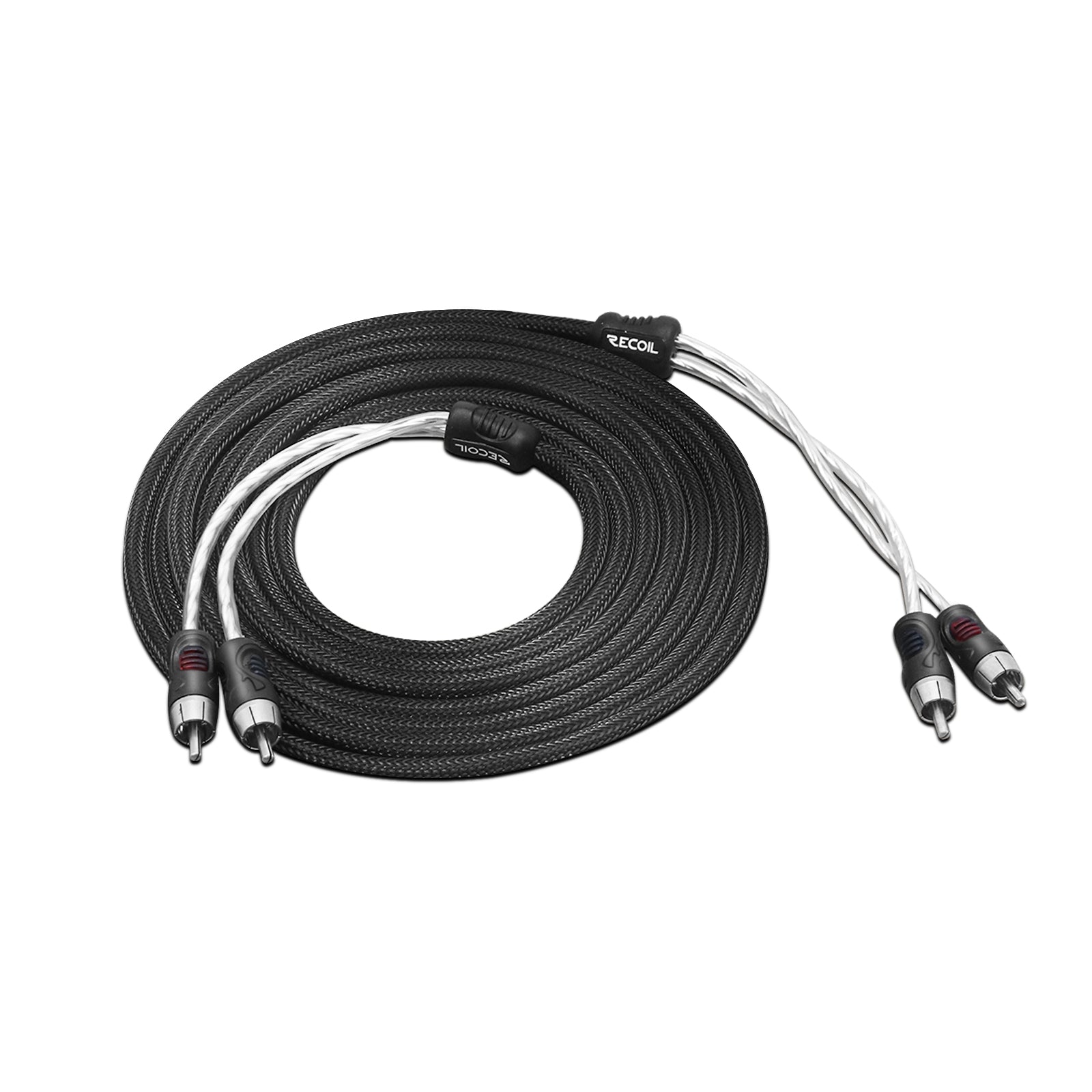 PCI212 - Premium 100% Oxygen Free Copper 12ft 2-channel RCA Audio Interconnects Cable, Double Shielded with Noise Reduction