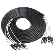PCI420 - Premium 100% Oxygen Free Copper 20ft 4-channel RCA Audio Interconnects Cable (4x RCA Male to 4x RCA Male), Double Shielded with Noise Reduction