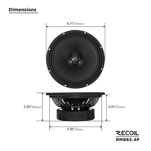 RMB65-4P – 6.5" Pro Midbass Speaker