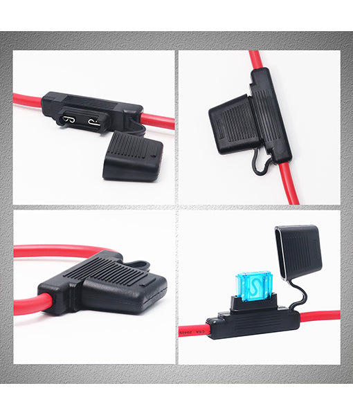 FHM6-2 - Maxi Inline Fuse-holder with 2 Pcs 40a, 2 Pcs 60a & 2pcs 80a Fuses (2 Pack)