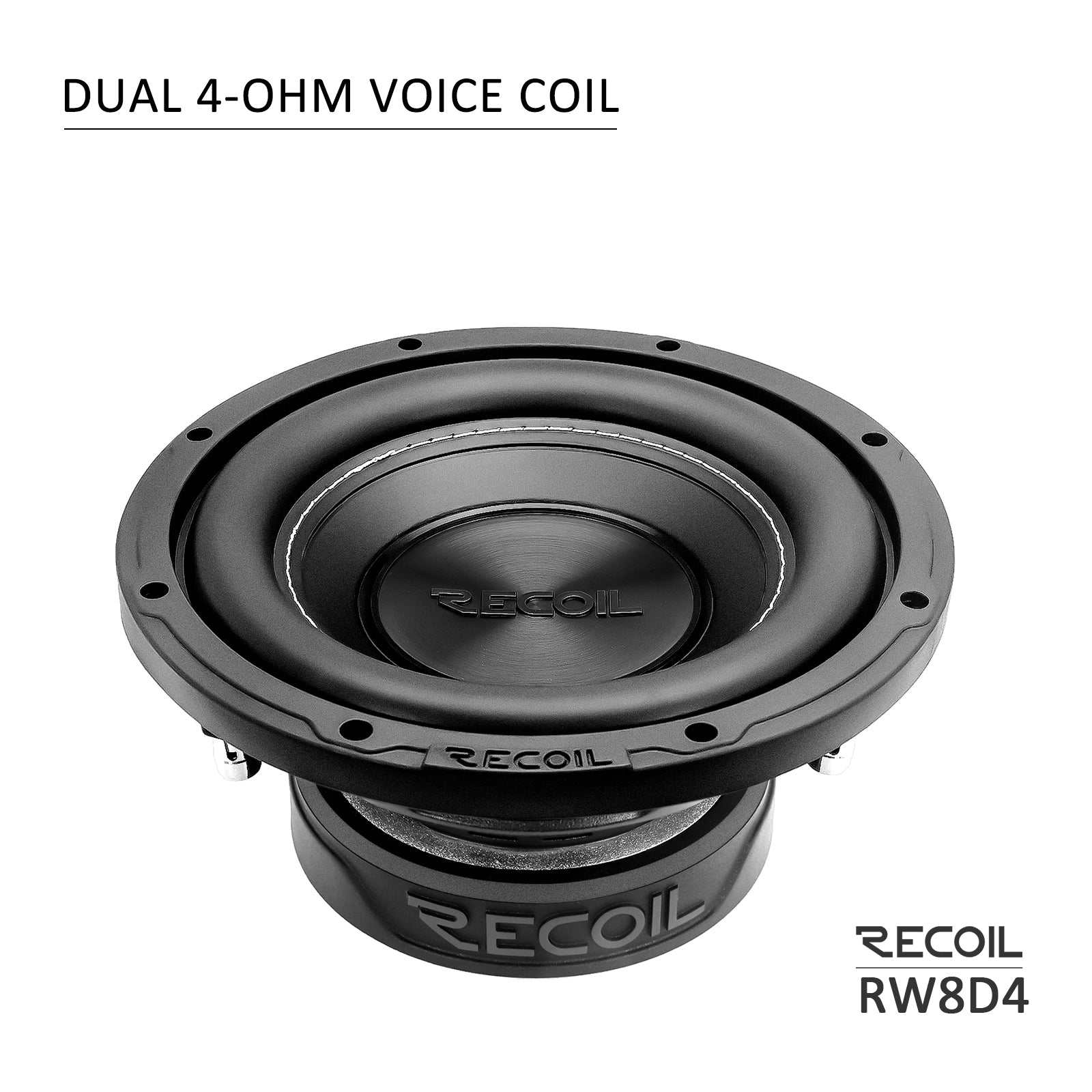 RW8D4 - Echo Series 8 Inch Subwoofer - 400 Watts Power Dual 4 OHM