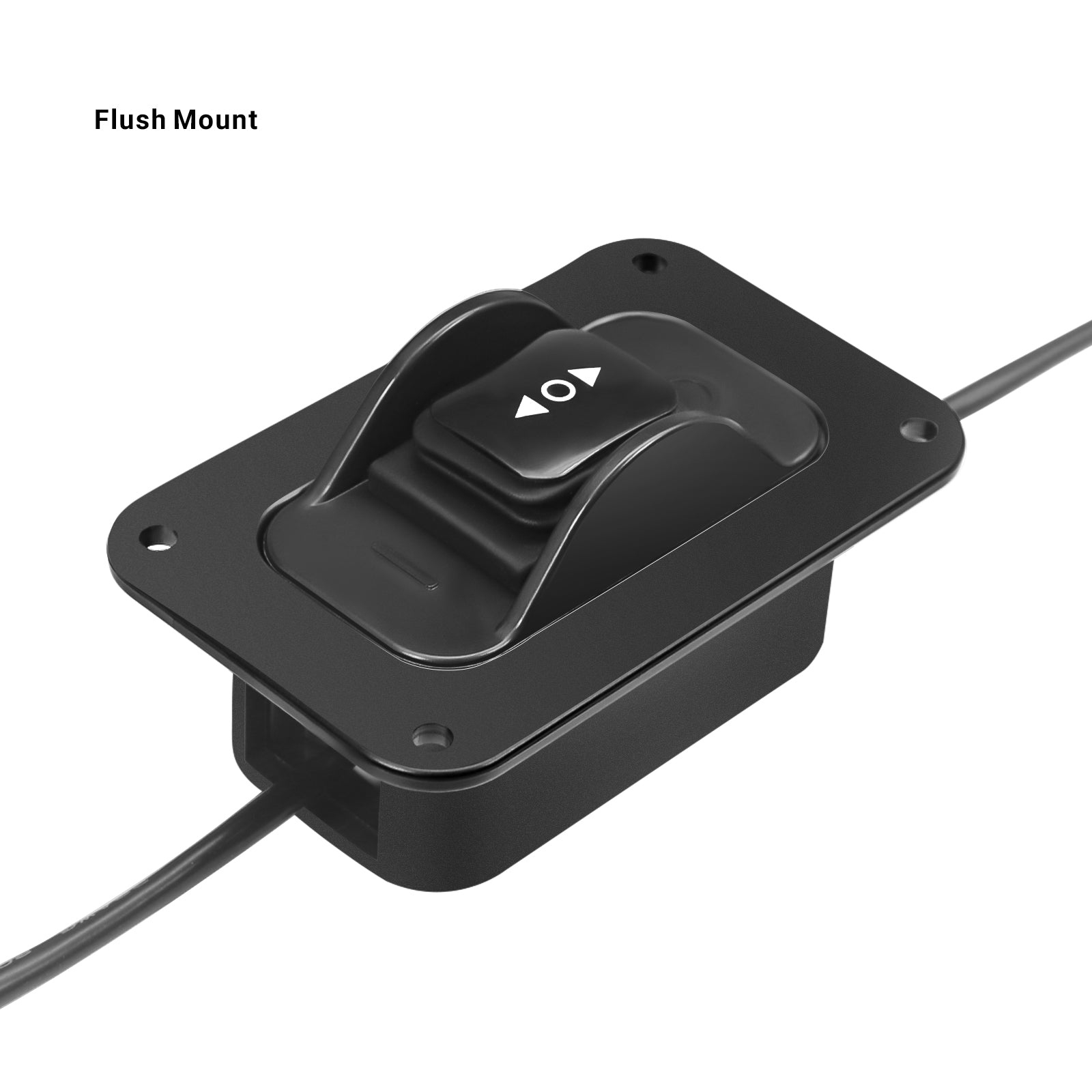 LAS3 - DPDT 25a 12v DC Motor Polarity Reversing Momentary Rocker Switch with Universal Bracket for Flush and Surface Mounting