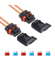 WFH16-2 - Weatherproof Ato/atc Fuse Holder with Cover, with 10a and 15a Fuses (2 Pack)