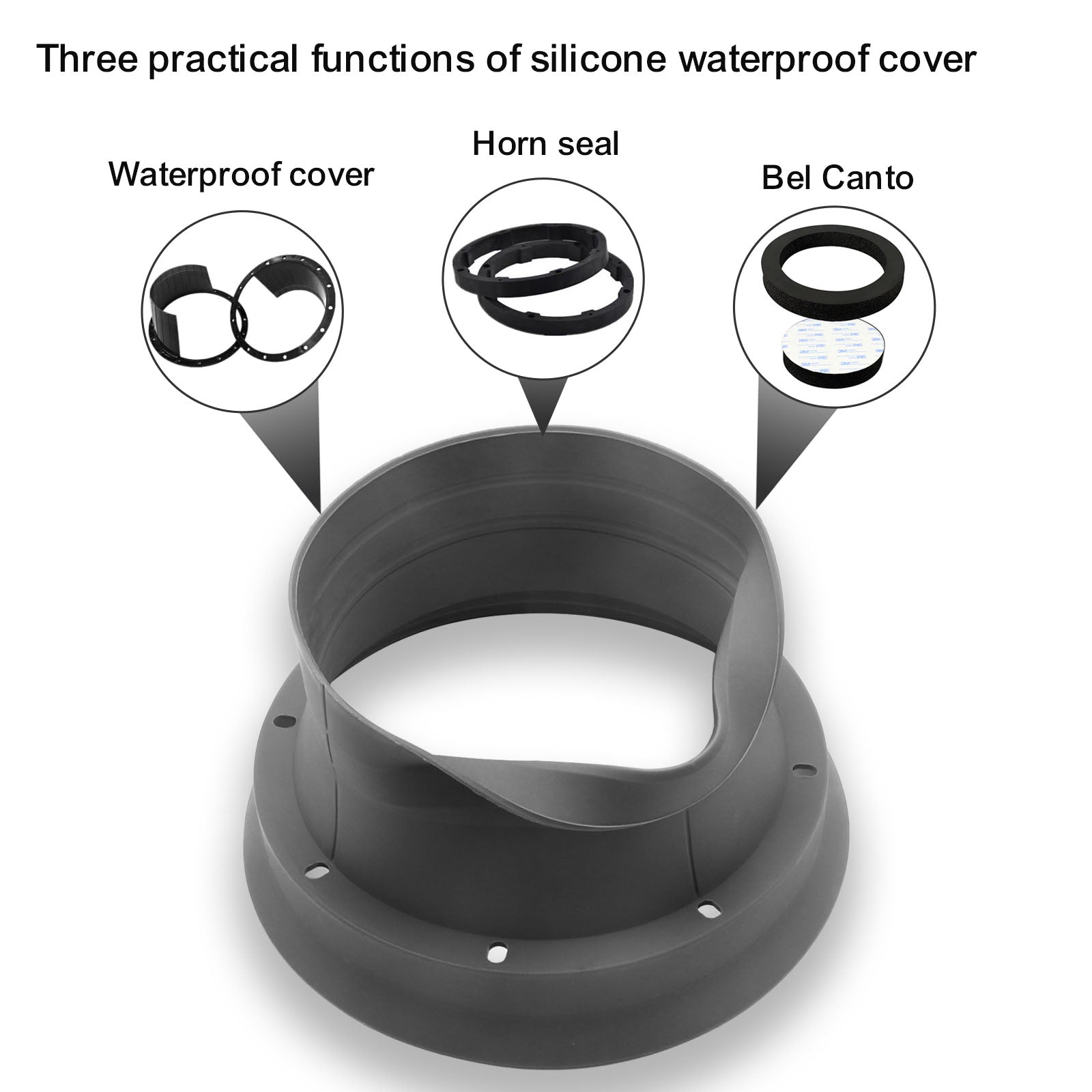 SPB525 - Foldable Silicone Speaker Baffle Kits for 5.25" Speakers