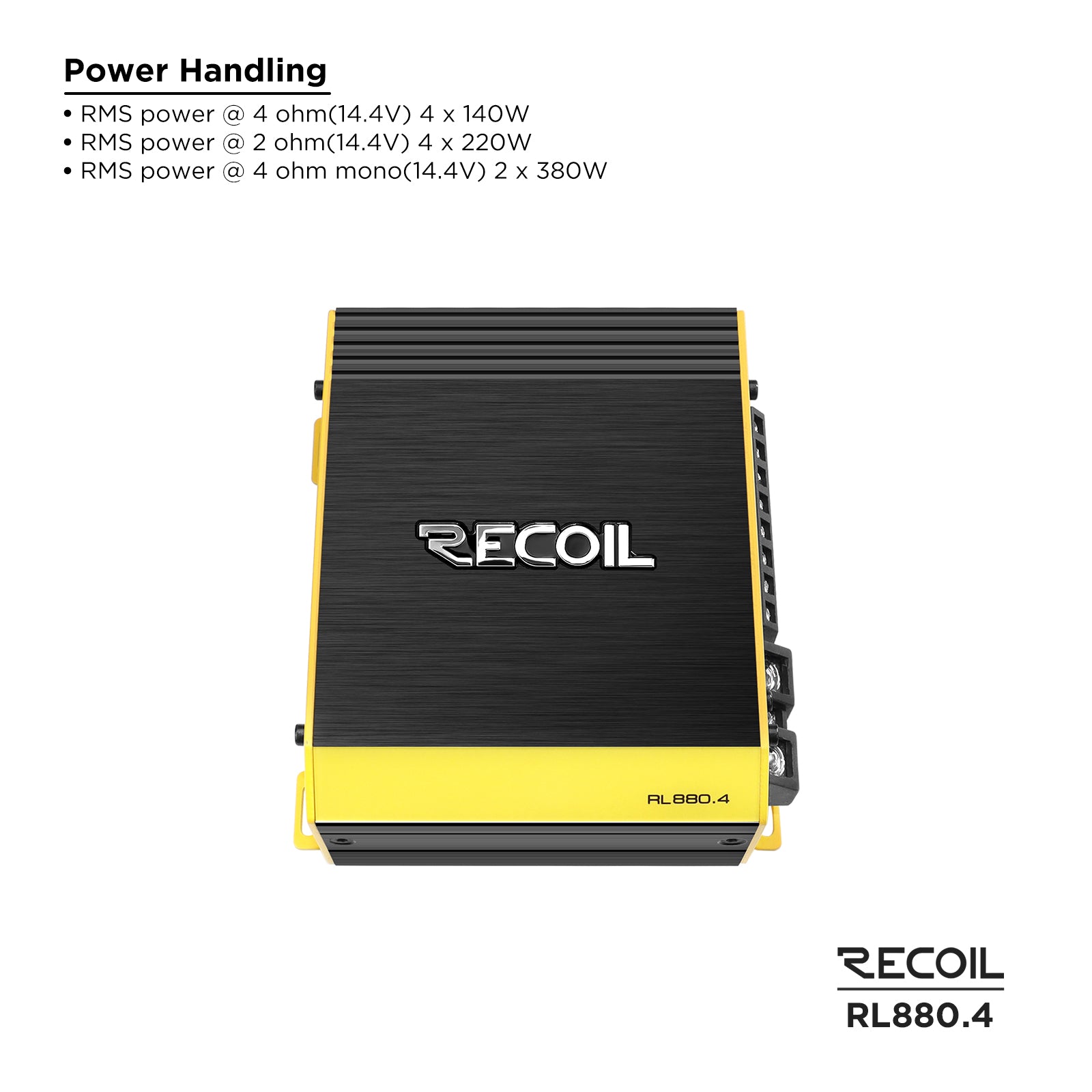 RL880.4 - 880 Watts Full Range Class-D 4-channel Amplifier