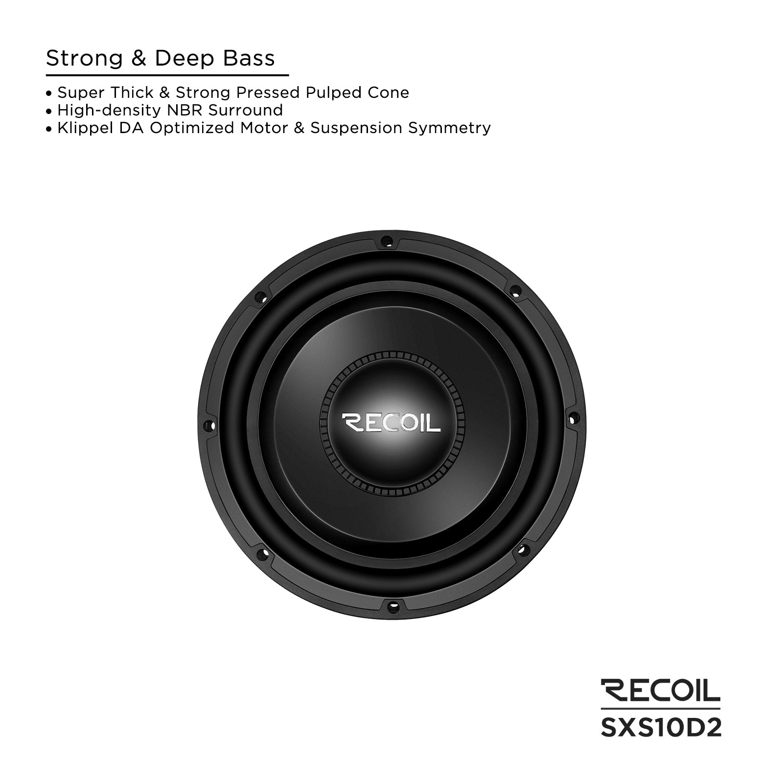SXS10D2 - Ultra Shallow 10 Inch Subwoofer - 600 Watts Power Dual 2