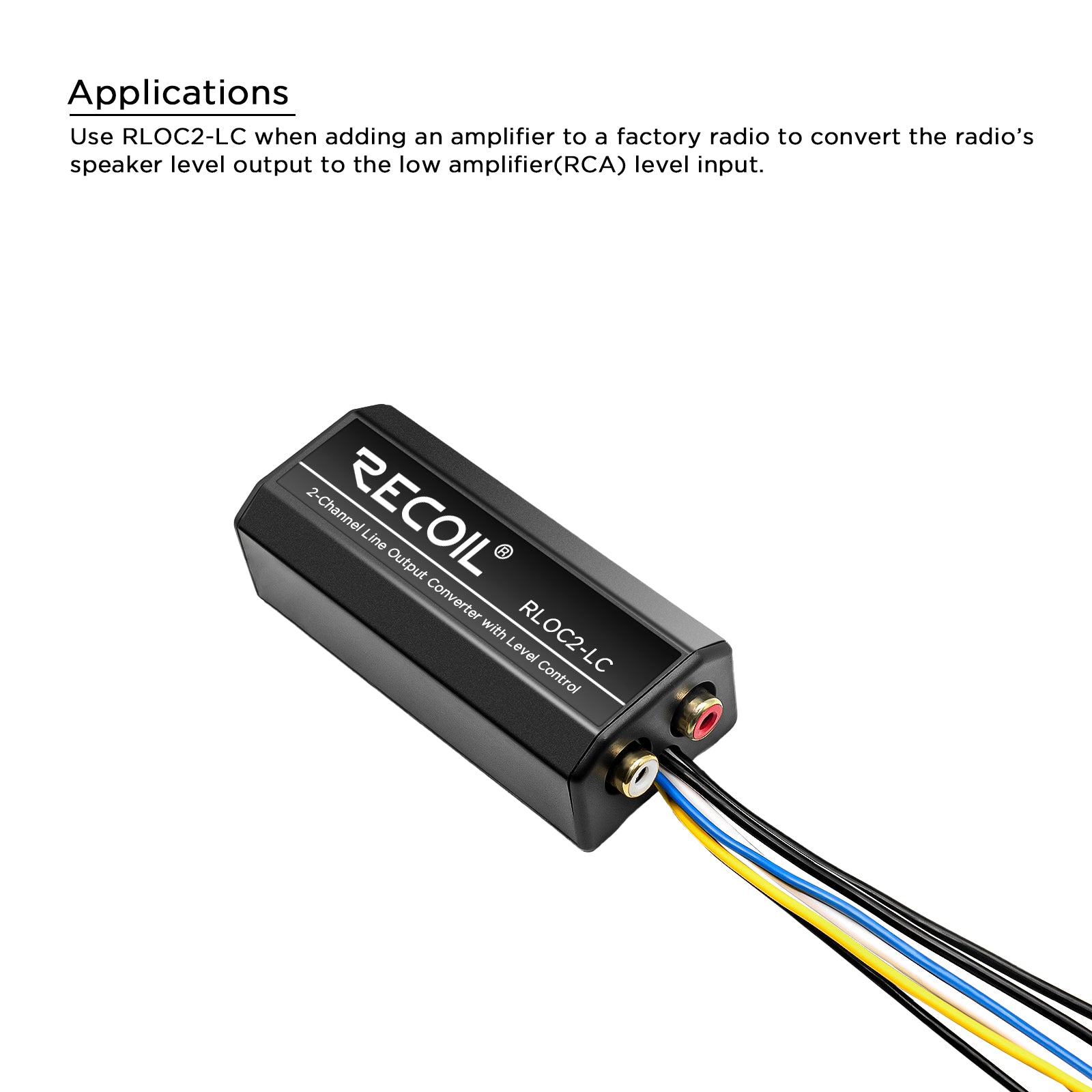 RLOC2-LC - Rloc2 Two Channel Speaker Cable to RCA Adjustable Line Output Converter with Bass Level Controller