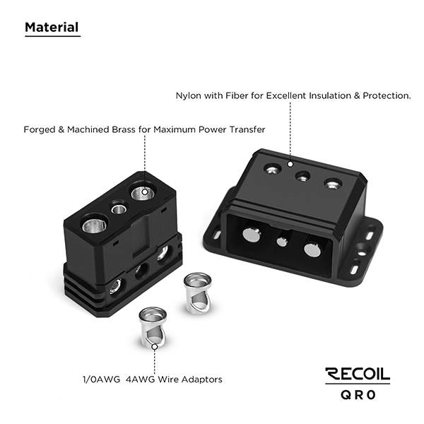 QR0 - 0 AWG Quick release connector