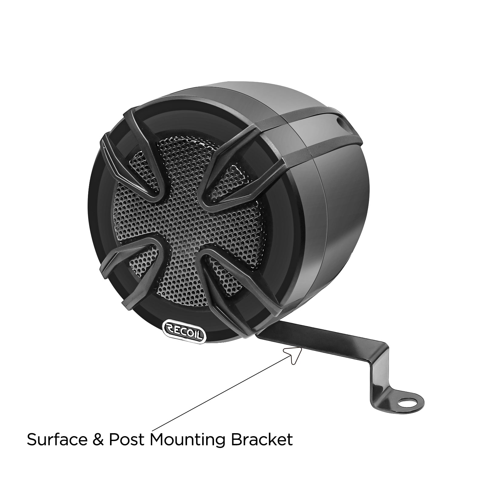 R3B-Q - Complete Quad Bluetooth Speakers System, Super Loud 3” Speakers, 360 Watts Class-D Amplifier with Built-in Bluetooth, Waterproof Wireless Remote, Great for Use with ATV, Motorcycle, Golf Cart & 12 Volt Vehicles