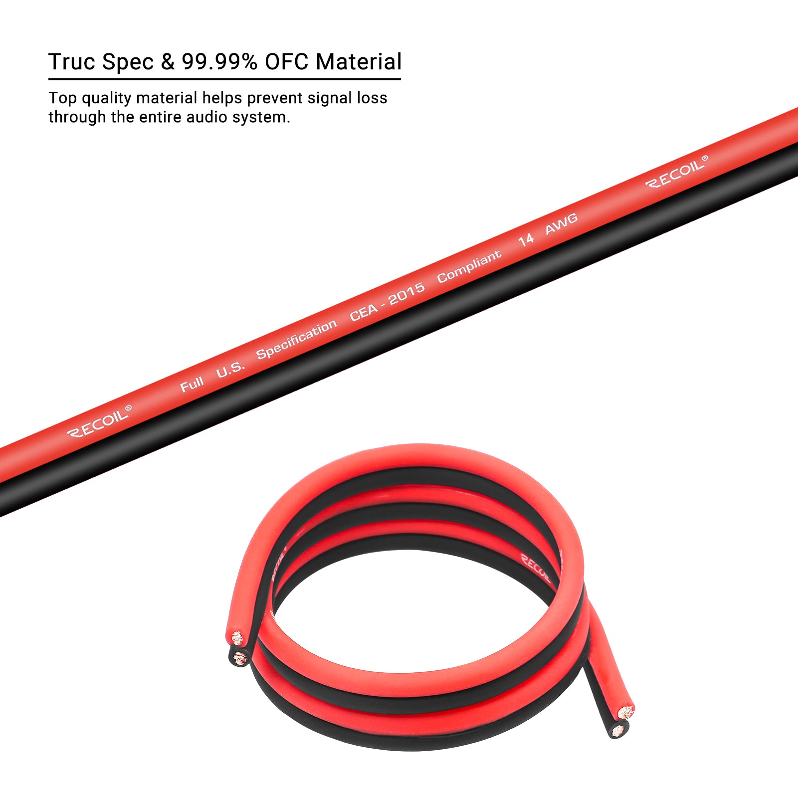 SW14-250 - Premium True Spec 14 Gauge Speaker Wire 99.9% Oxygen-free Pure Copper – Super Flexible Jacket (250 Feet/spool)