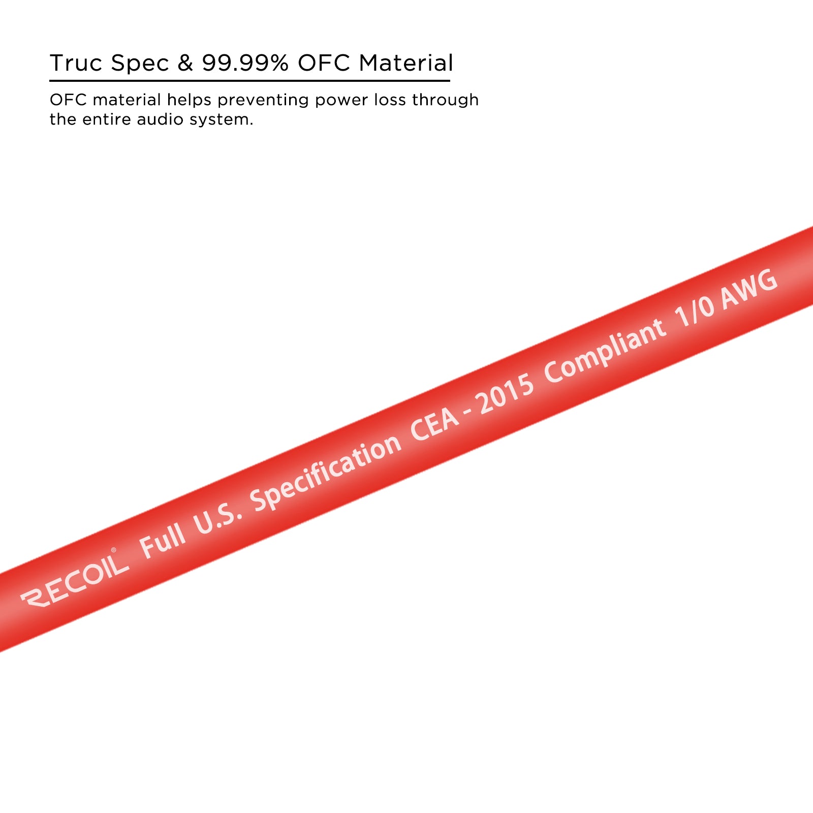 PW0-50 - 50 feet of true-spec 0 AWG Oxygen Free Copper wire - Spool Wire