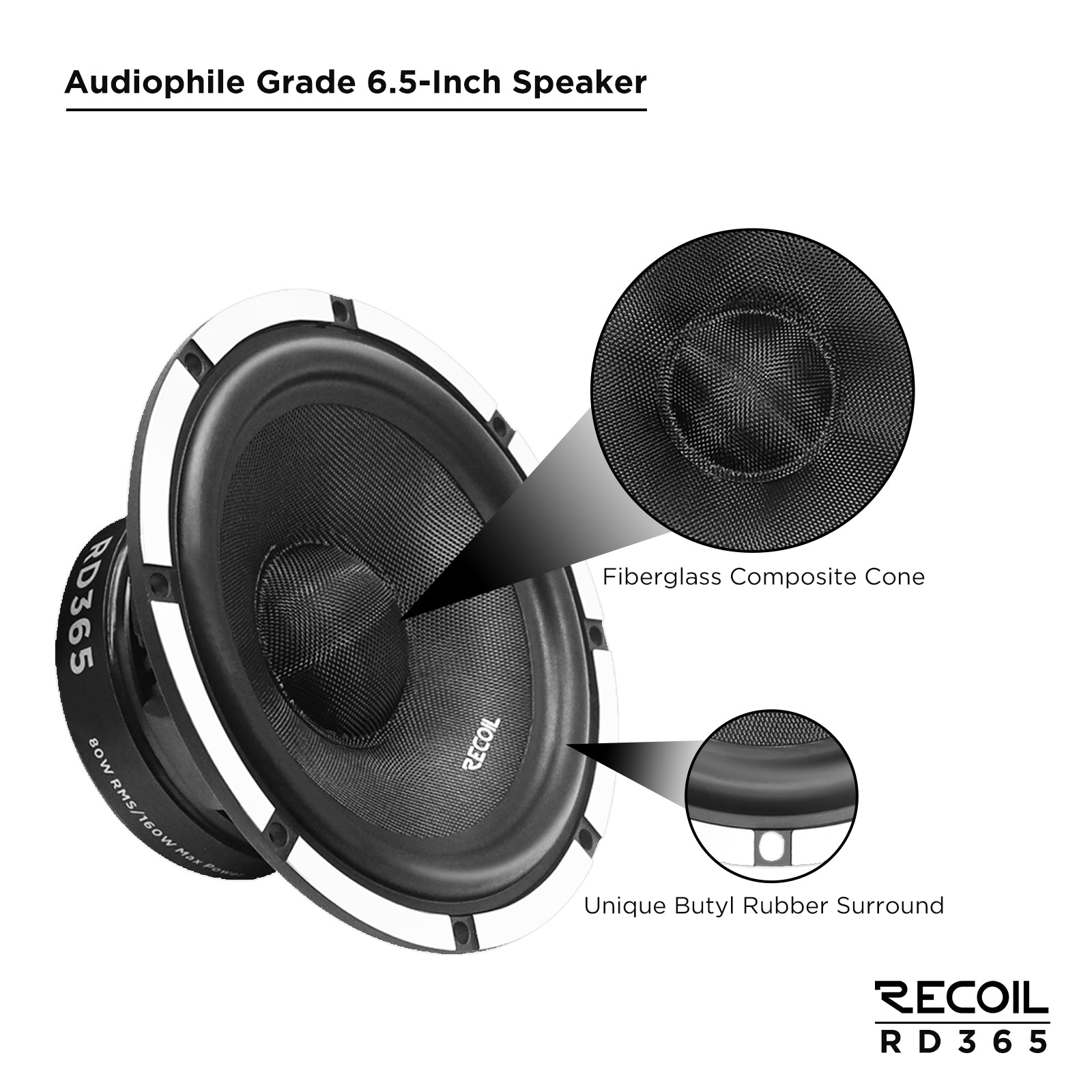 RD365 - 6.5" 3-way Component Speaker