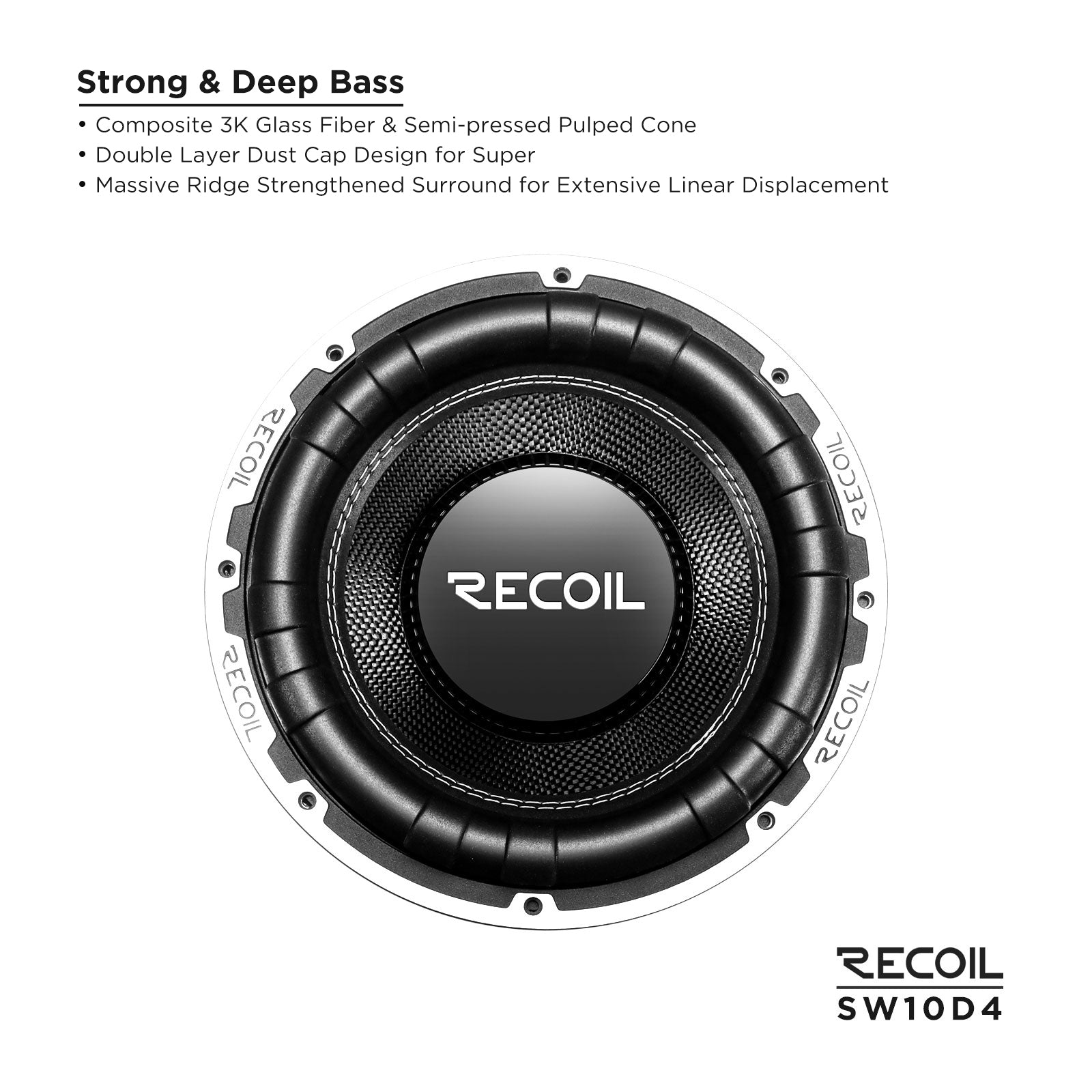 SW10D4 - 10-inch Dual 4-ohm Subwoofer