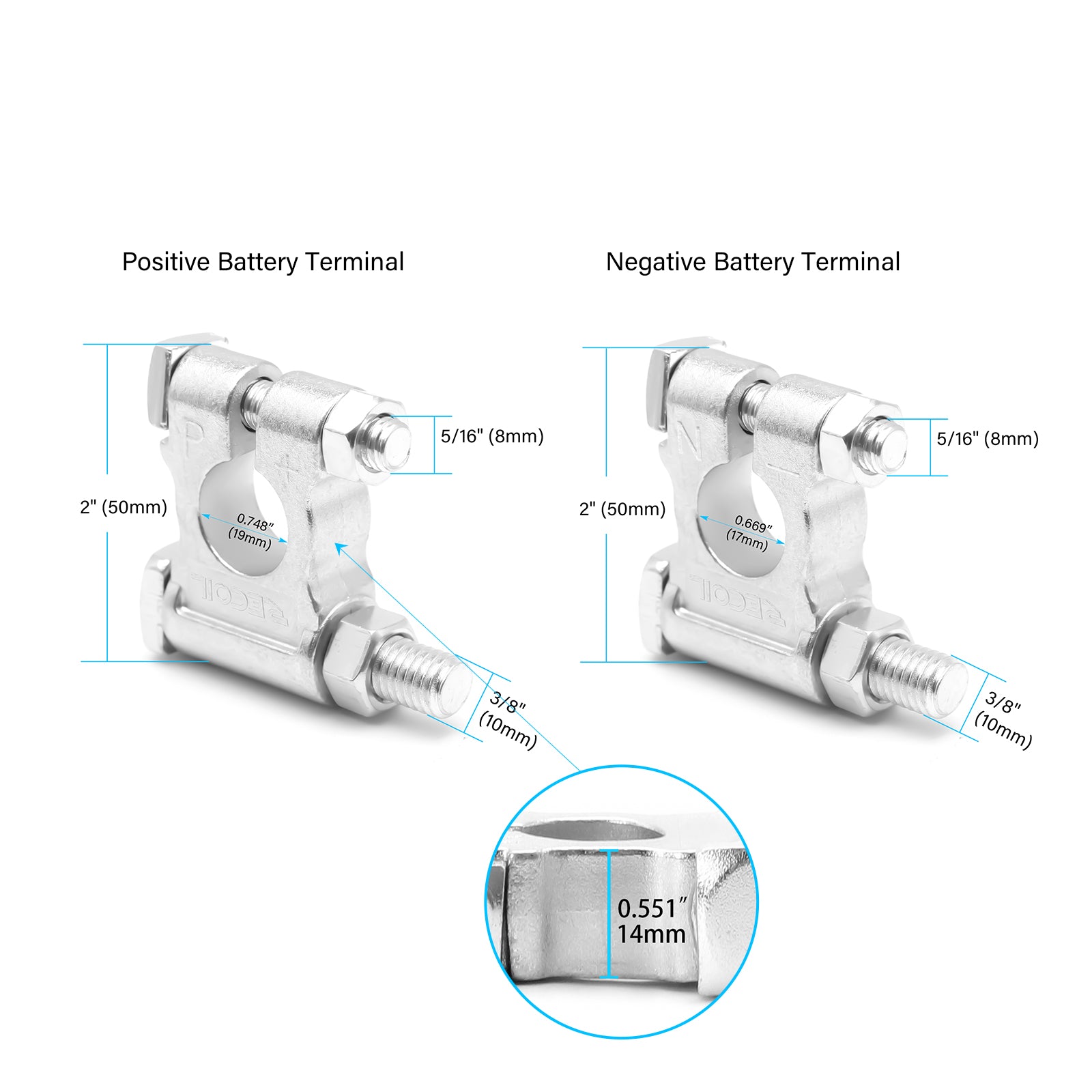 ZB1 - Battery Terminal, Positive and Negative