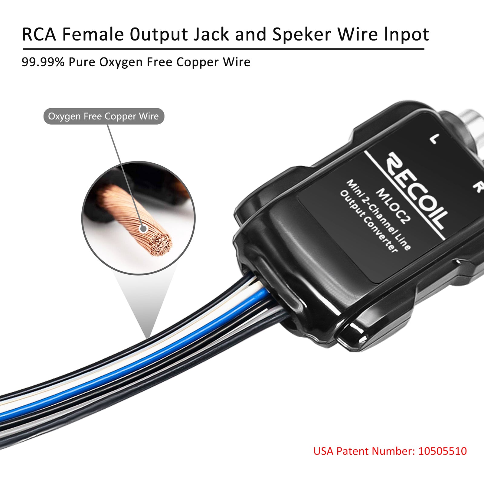 MLOC2 - 2-channel Smart Micro Line Output Converter with 10v Output and 12v Remote Turn-on Trigger and 60 OHM Load Impedance
