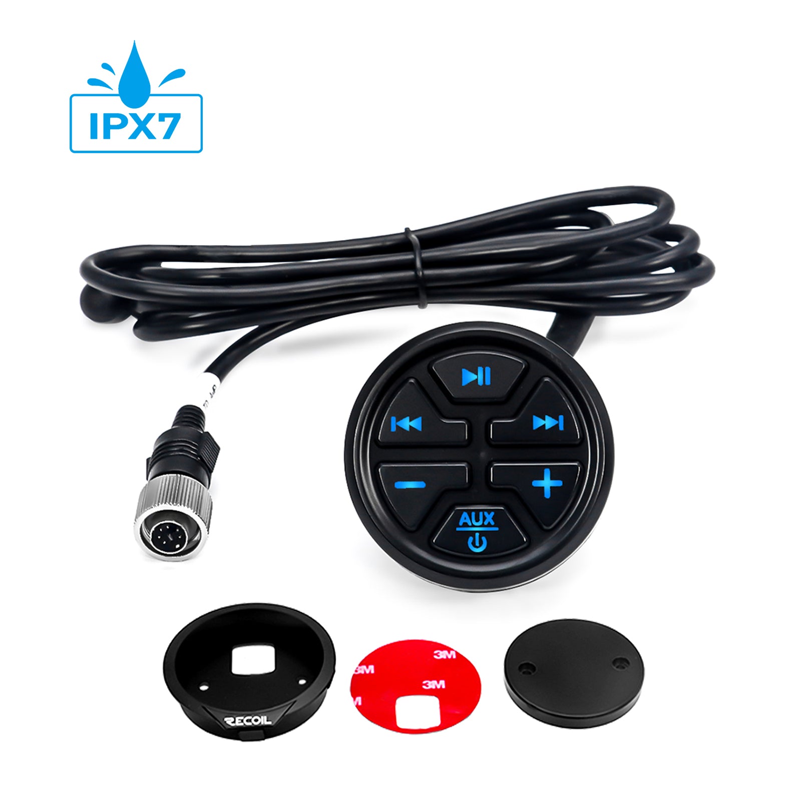 R4-P - Complete Marine 200 Watts Pair Speakers Audio System, Super Loud 4” Speaker Pods with 3” Passive Radiator, Amplifier, Bt Controller, for UTV, ATV, Golf Cart, Boat, Off-road Motorsports Audio