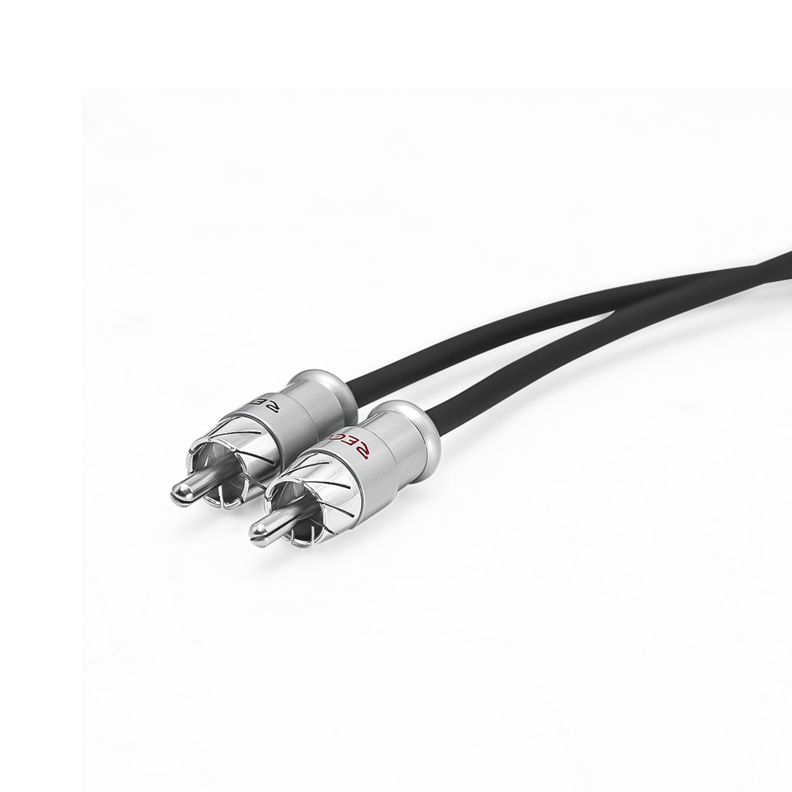 XI212 - Echo Max Series Premium 99.99% Oxygen Free Copper 12ft 2-channel RCA Audio Interconnects Cable, with Machined Brass Connectors & Braided Nylon Jacket