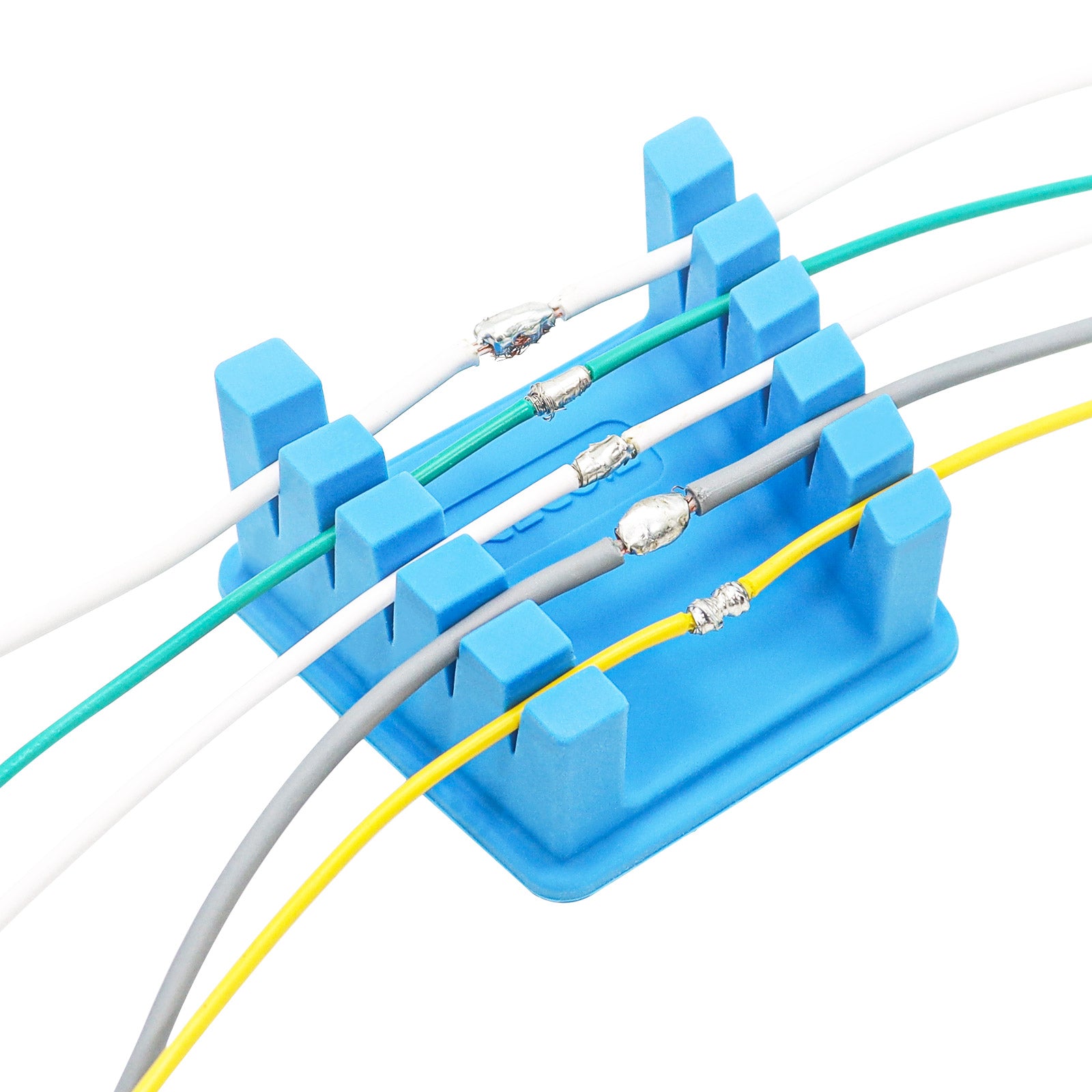 SWSS-P - Silicone Wire Harness Soldering Holder, Wire Leads Clamp Stand with Neo Magnets Base, Holds 30awg to 12awg Wires, High Temperature Silicone, Pair