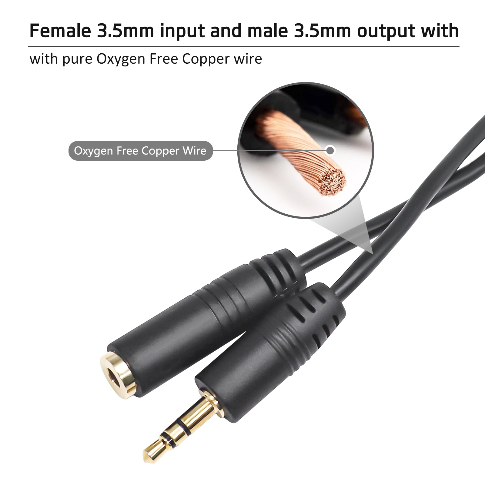 GLI35 - Ground Loop Noise Isolator for Car Audio, Home, Pc Stereo System with 3.5mm Audio Cable, Eliminate Noise