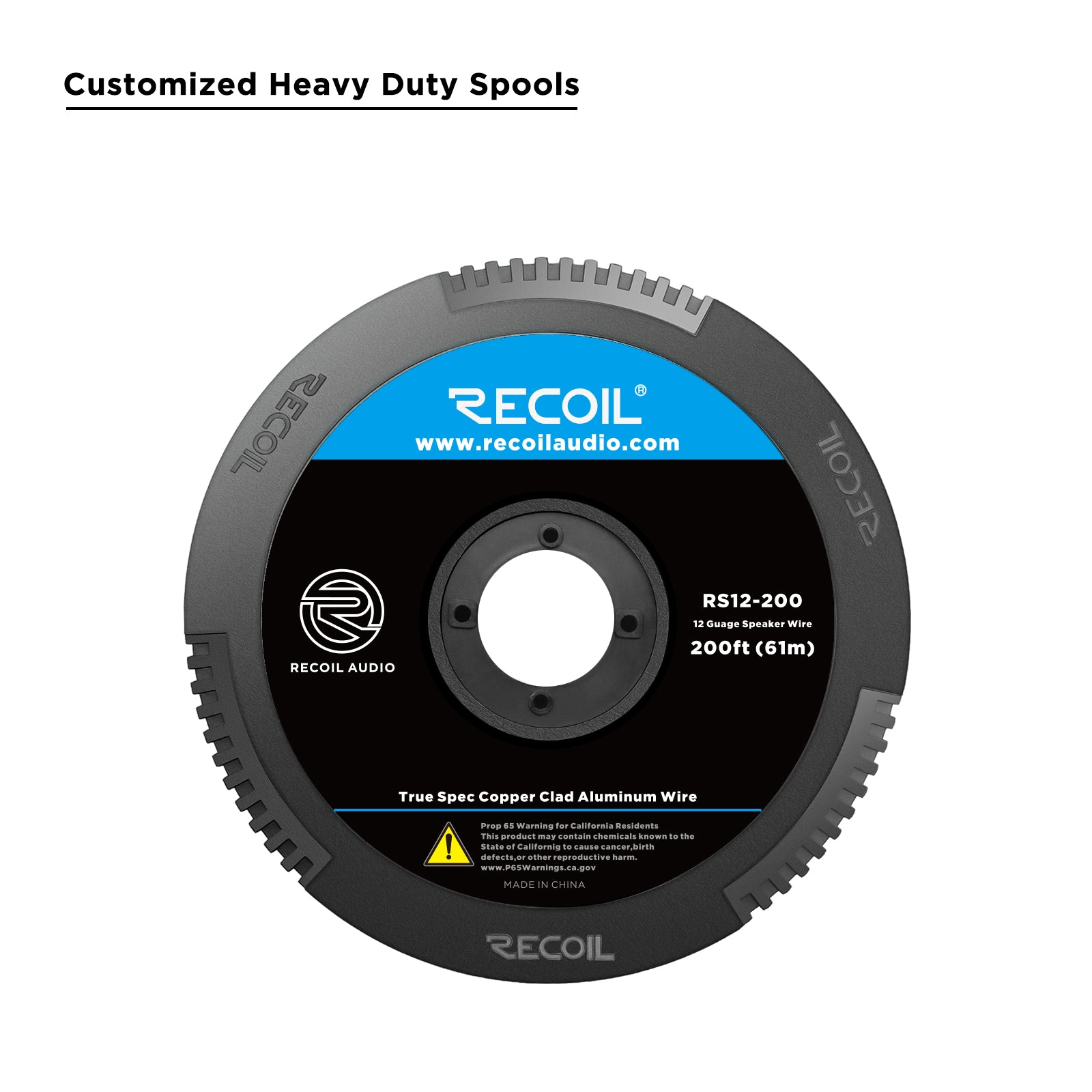 RS12-200 - 200ft True Spec 12 Gauge Speaker Wire - Copper Clad Aluminum Conductors, Super Flexible Jacket (200 Feet/spool)
