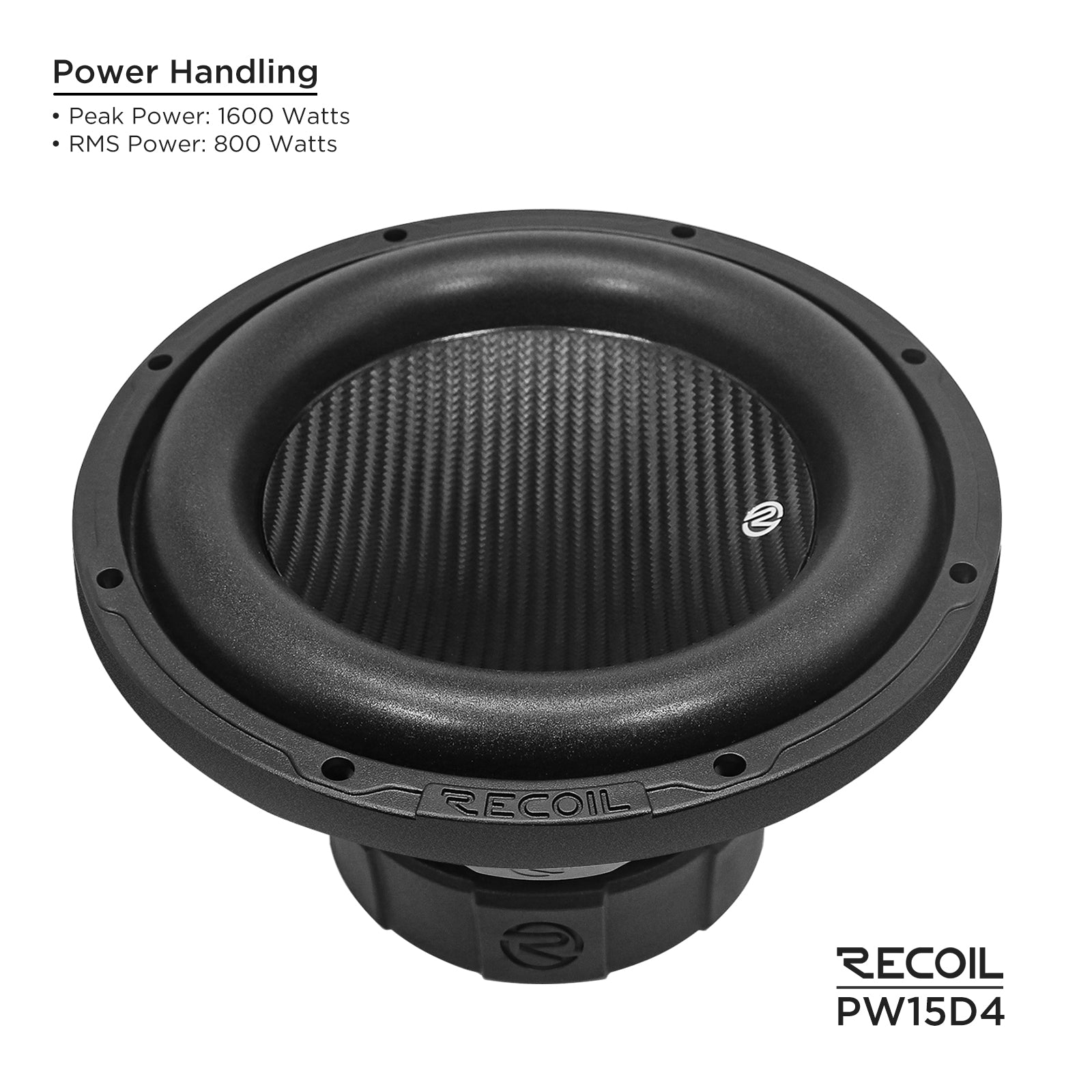 PW15D4 - 15-inch Dual 4-ohm Subwoofer – Recoil Audio USA