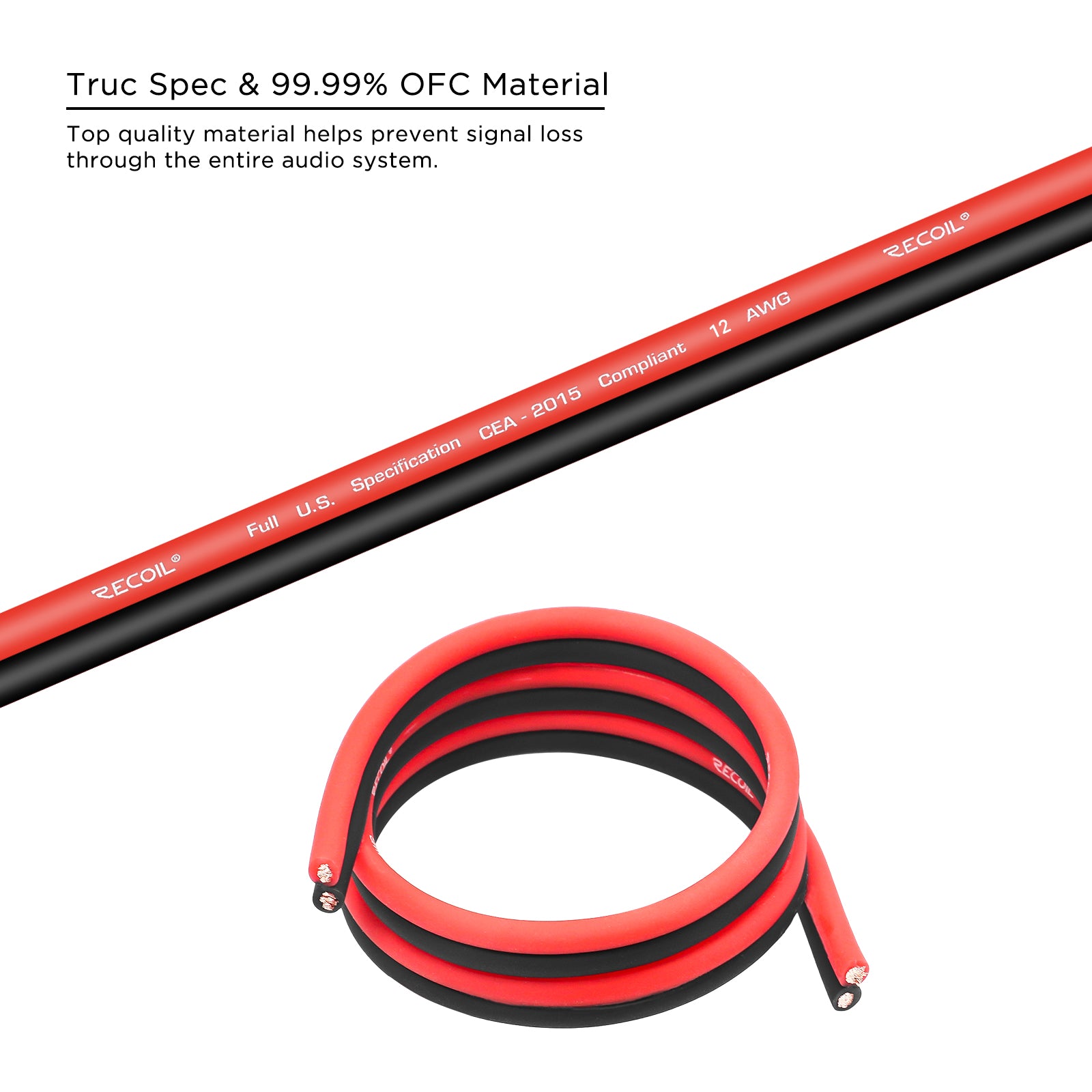 SW12-200 - Premium True Spec 12 Gauge Speaker Wire - 99.9% Oxygen-free Pure Copper – Super Flexible Jacket (200 Feet/spool)
