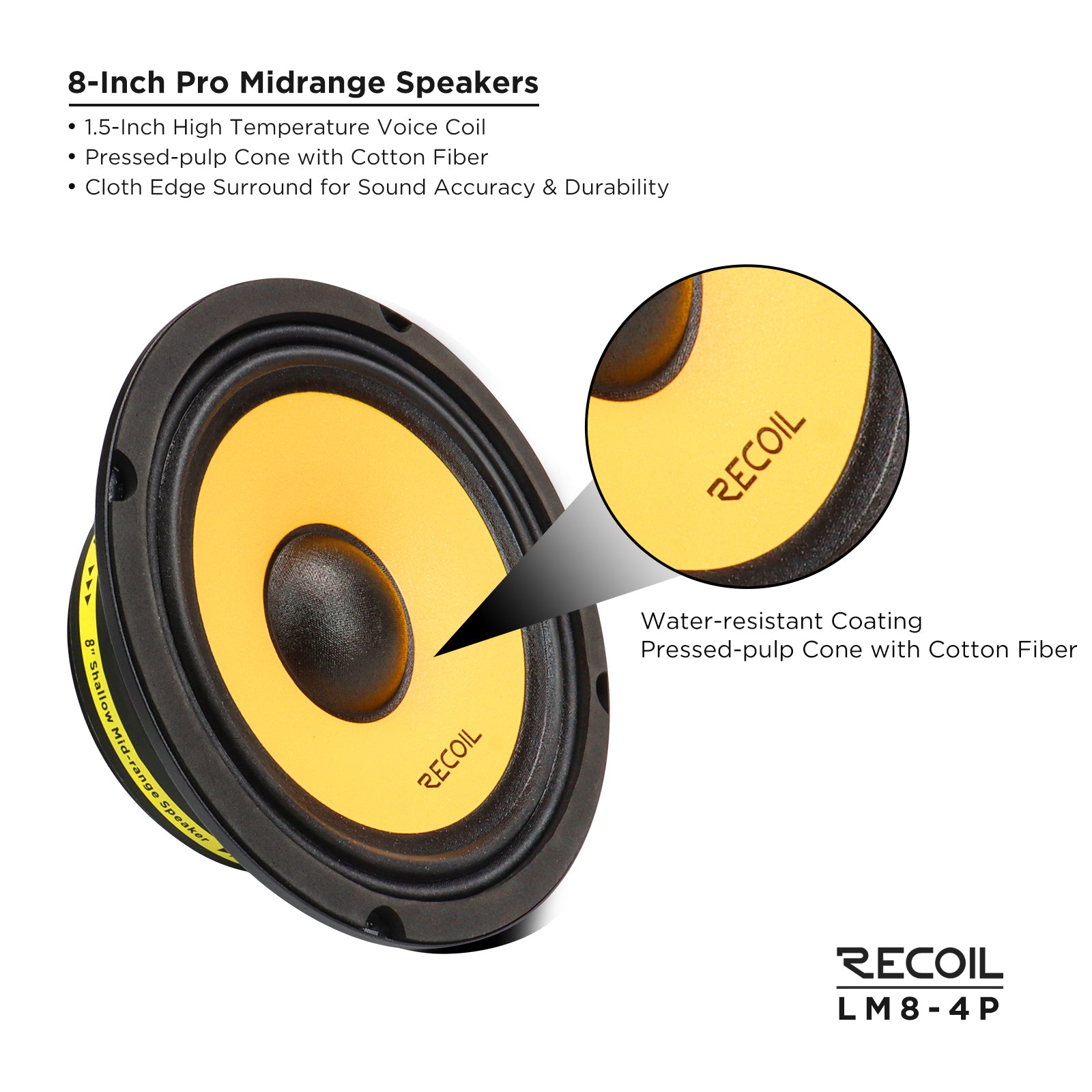 LM8-4P - Pro Audio Pro Audio Midrange Speaker