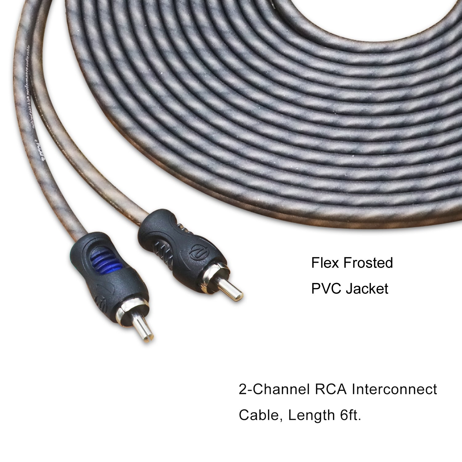 RCI26 - 100% Oxygen Free Copper 6ft 2-channel RCA Audio Cable, Twisted Pair with Noise Reduction