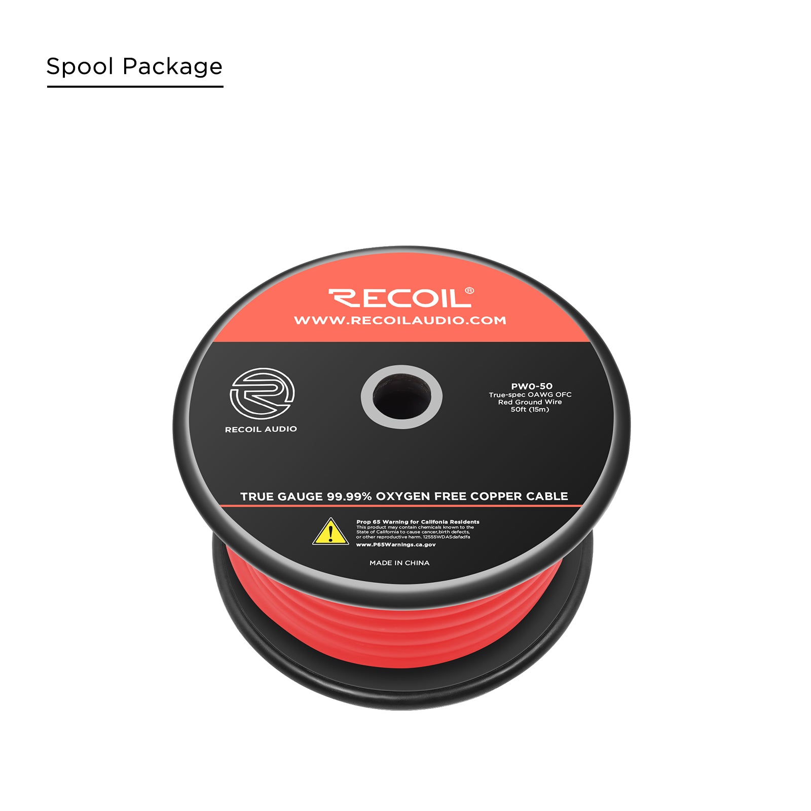 PW0-50 - 50 feet of true-spec 0 AWG Oxygen Free Copper wire - Spool Wire