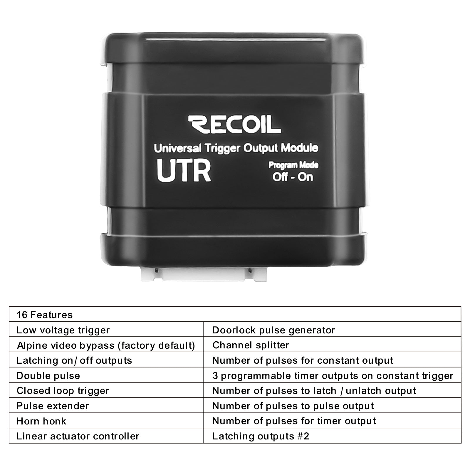 UTR - Universal Trigger Output Module Covers 16 Different Applications, Low Voltage Trigger, Video Pass, Latching Output, Double Pulse Output, Pulse Extender, Linear Actuator Controller, Channel Splitter, 3-in-1 Timmer, Turn on Pop Delay and More