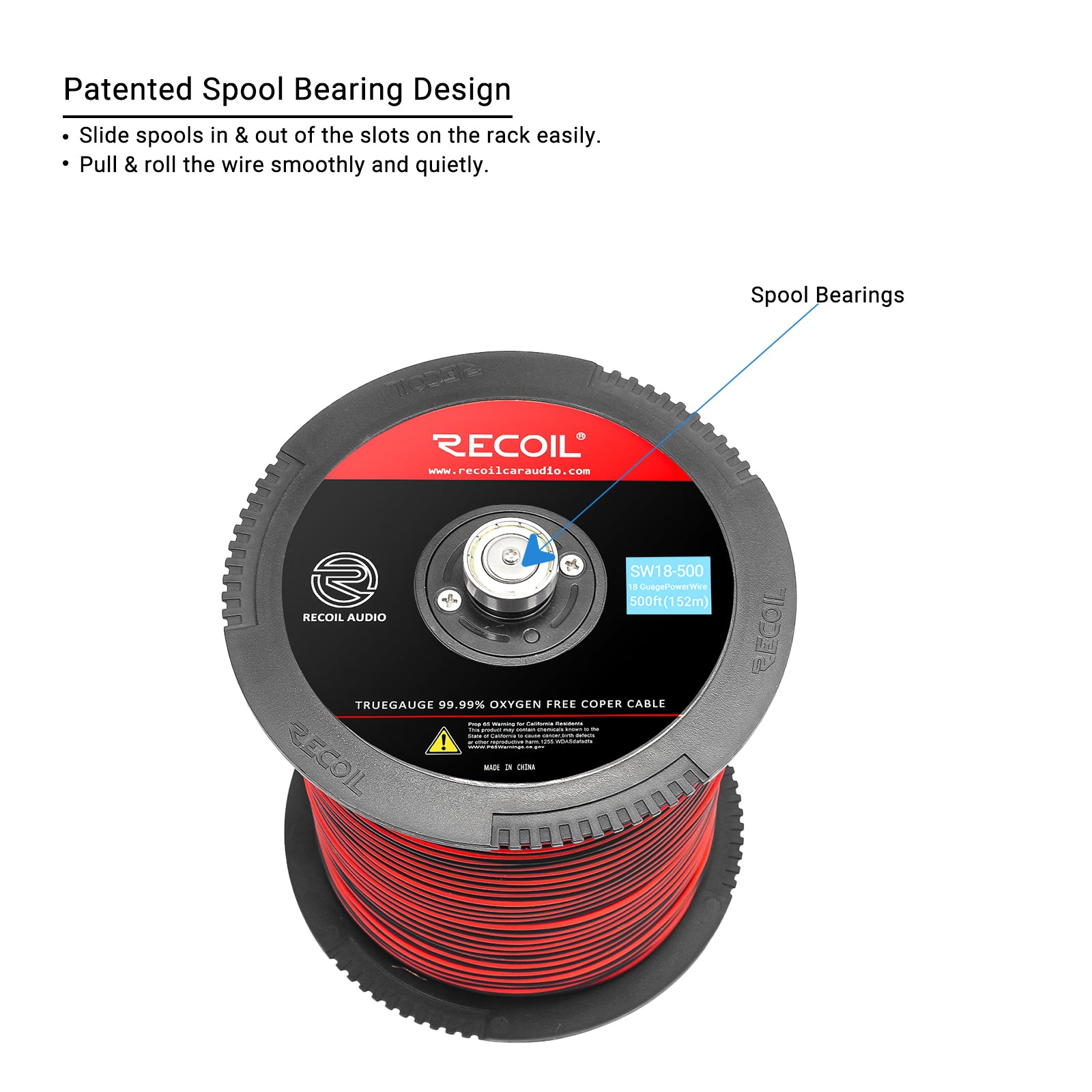 SW18-500 - Premium True Spec 18 Gauge Speaker Wire 99.9% Oxygen-free Pure Copper – Super Flexible Jacket (500 Feet)
