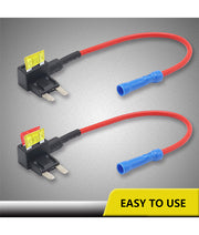 FT4-10 - Recoil 12v Car Add-a-circuit Fuse Tap Adapter, Mini Blade Fuse Holder, 10a, 20a Fuses (10 Pack)