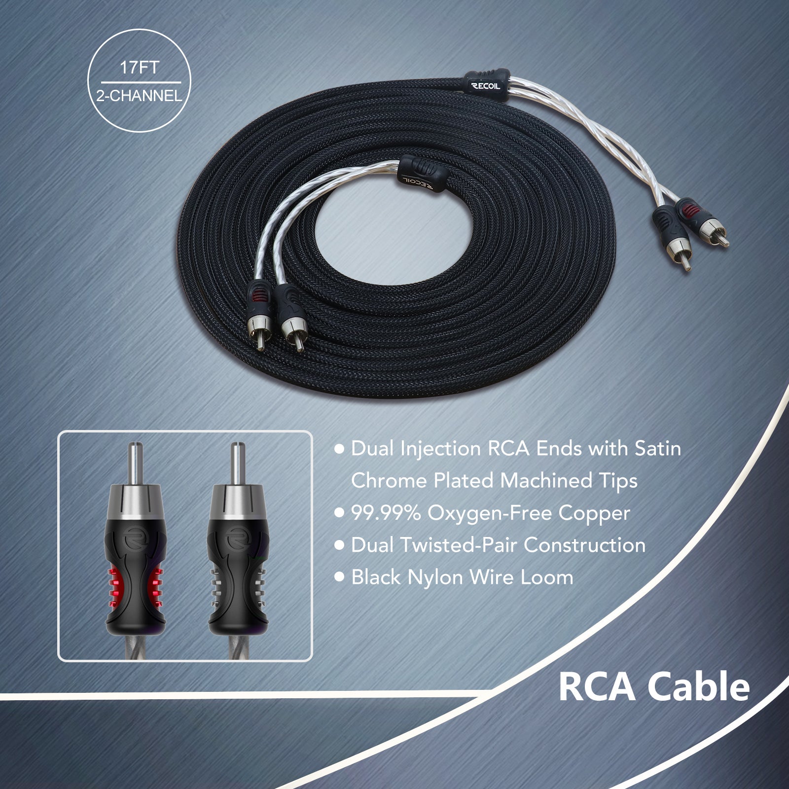 PCK4D - True 4 Gauge 99.99% Oxygen Free Copper Car Audio Dual Amplifiers Complete Installation Wiring Kits