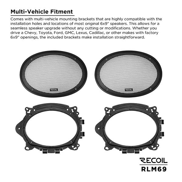 Recoil RLM69 6x9" 2-Way Component Speaker System – 60W RMS