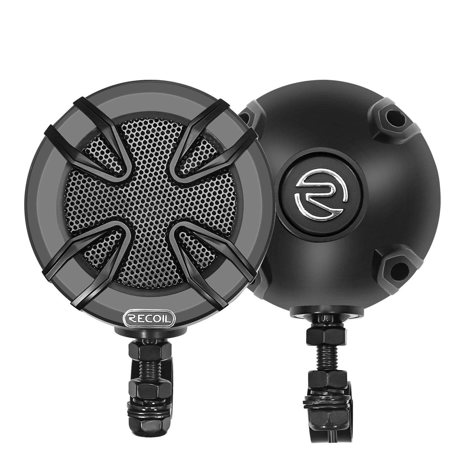 R3B-Q - Complete Quad Bluetooth Speakers System, Super Loud 3” Speakers, 360 Watts Class-D Amplifier with Built-in Bluetooth, Waterproof Wireless Remote, Great for Use with ATV, Motorcycle, Golf Cart & 12 Volt Vehicles
