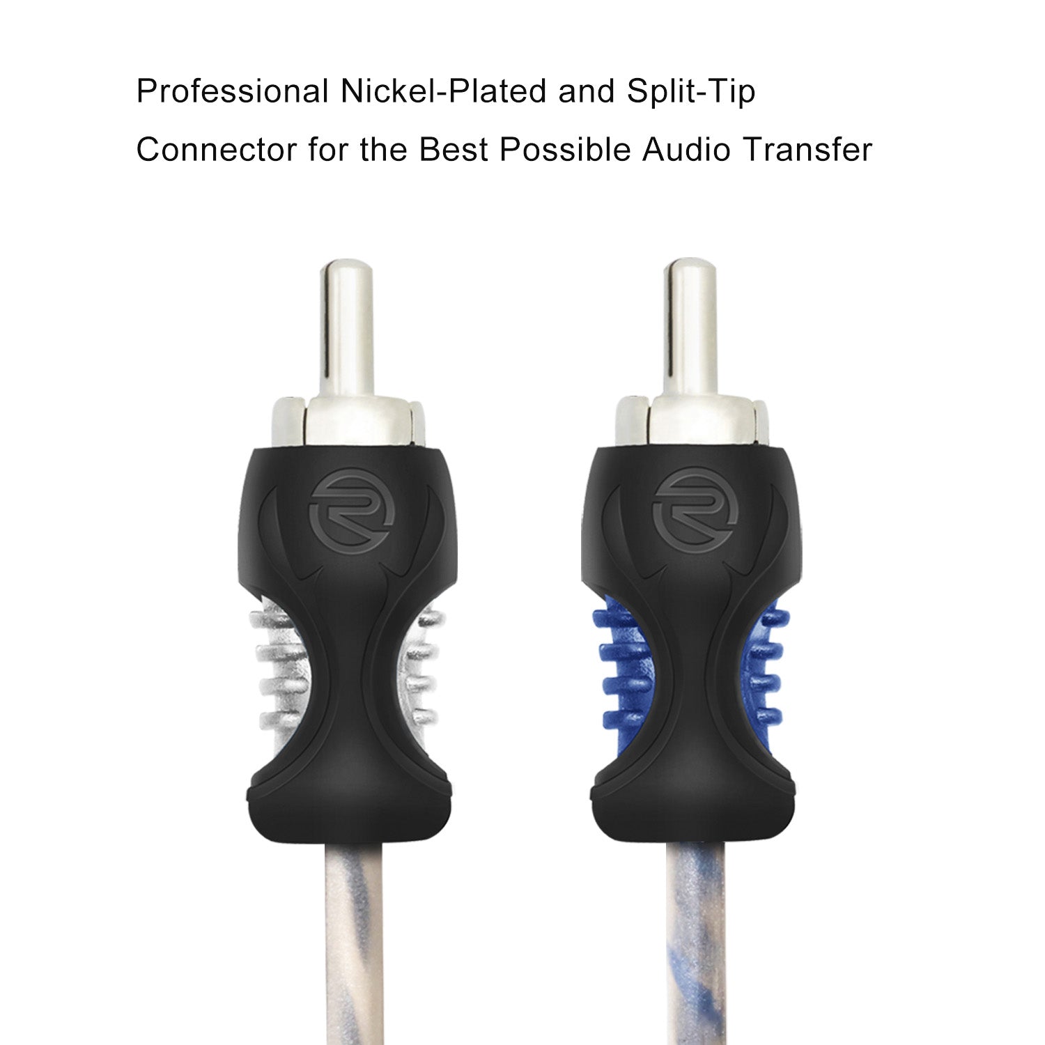 RCI212 - 100% Oxygen Free Copper 12ft 2-channel RCA Audio Cable, Twisted Pair with Noise Reduction