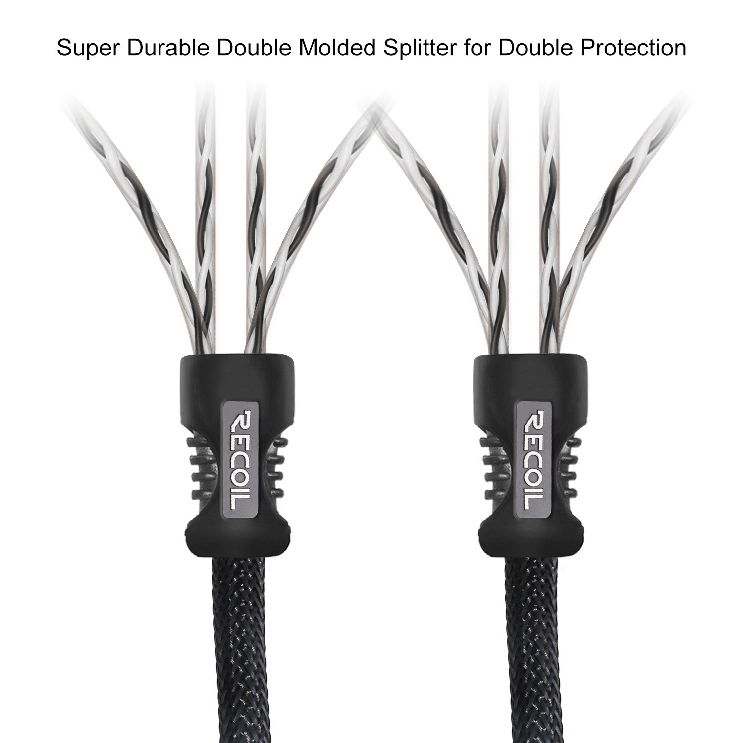 PCI417 - Premium 99.99% Oxygen Free Copper 17ft 4-channel RCA Audio Interconnects Cable (4x RCA Male to 4x RCA Male), Double Shielded with Noise Reduction